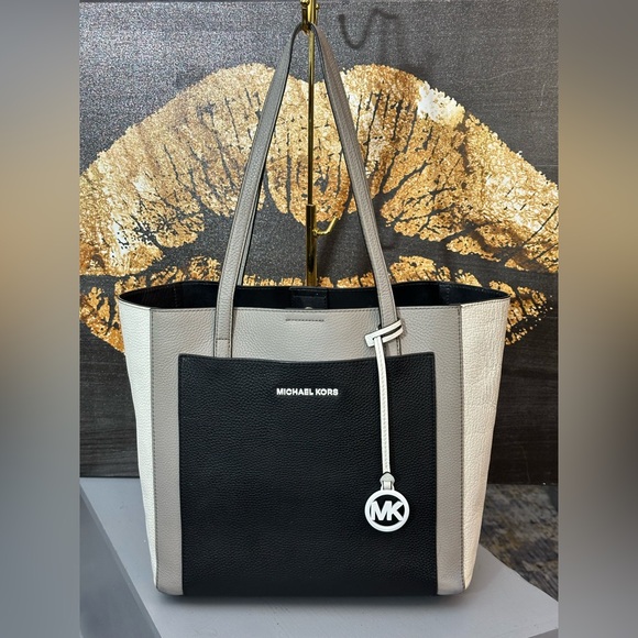 Michael Kors Handbags - Michael Kors Gemma Large Tri-Color Pebbled Leather Tote